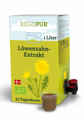 REGOPUR Bio Löwenzahn-Extrakt, 1 Liter I 100% vegan, fermentiert & ohne Zusätze I tägl. Nahrungsergänzung oder 3-Monatskur 1 l (1er Pack) Angebot bei HelloDeals