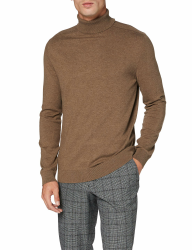 SELECTED HOMME Male Pullover Langarm Rollkragen XXL Braun (Teak/Melange) Angebot bei HelloDeals