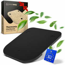 Gleitbrett für Thermomix TM6 & TM5 | Premium Thermomix Gleitbrett aus FSC HOLZ MADE IN EU | leicht gleitendes Rollbrett/Brett mit Slider | das perfekte Zubehör für ambitionierte Hobbyköche - SCHWARZ Angebot bei HelloDeals