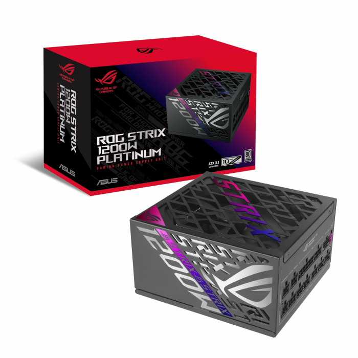 ASUS ROG Strix 1200W Platinum Gaming Netzteil (Vollmodulares ATX Netzteil, GaN-MOSFET, 80+ Platinum, patentiertes GPU-First, Cybenetics Platinum Zertifizierung, ATX 3.1, PCIE 5.1, 12V-2x6 Connector) ROG Strix Platinum 1200W Schwarz Angebot bei HelloDeals