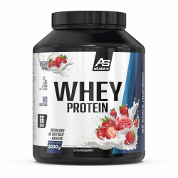 All Stars WHEY PROTEIN 2000g I Eiweiß-Pulver mit Whey-Konzentrat & Isolat I leckeres Low-Fat Powder I hochwertiges Protein-Pulver I cremiger Protein-Shake mit Strawberry Flavour Erdbeere 2 kg Angebot bei HelloDeals