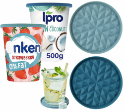 Mehrweg Silikon große JoghurtDeckel 500g(2er-Set, Dunkelblau & Hellblau) Reversibel zu Untersetzern, Organizer Küche Behalterdeckel passt für Joghurt, Joghurtbecher, Untersetzer für Gläser 2 Count (9.5 cm) Dunkelblau&hellblau Angebot bei HelloDeals