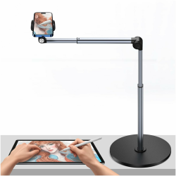 yAyusi Overhead Stativ Handy für iPhone, 30 cm Lang Handyhalterung Zum Filmen, Verstellbar und Handy Stativ Tisch, Geeignet für Live-Übertragungen, Meetings, Kochen (Clip) 30 cm (Clip) Angebot bei HelloDeals