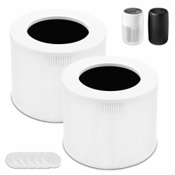 2 Stück Core Mini Filter für LEVOIT Core Mini Luftreiniger, 3-in-1 HEPA Filter und Hocheffiziente Aktivkohle, Entfernt Effektiv Rauch, Gerüche, Allergene und Pollen, Mit 6 Stück Aromapad, Core Mini-RF Angebot bei HelloDeals