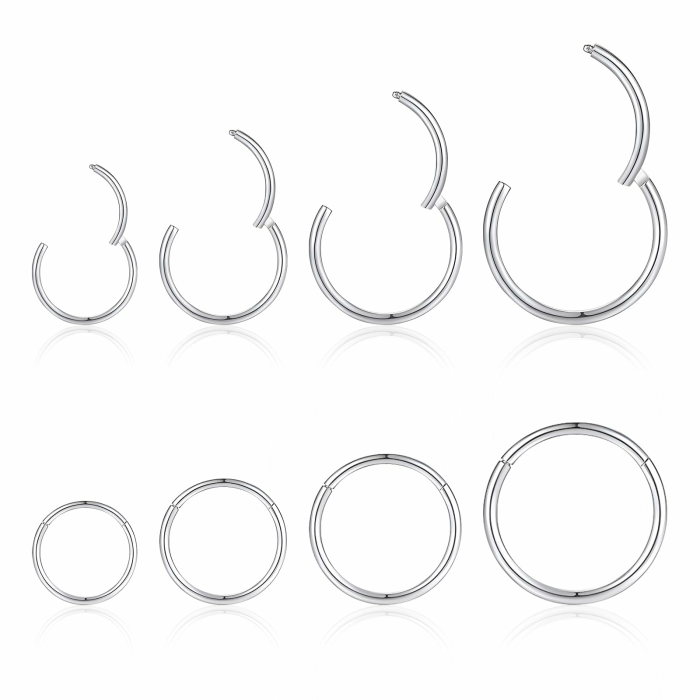 Nasenpiercing Ring Silber 8stk 18g Nasenring Nostril Septum Piercing Rings Set Chirurgenstahl Dünn Lippenpiercing Septum Clicker Knorpel Piercing Ohr Für Damen Männer 8mm/10mm/12mm/14mm silver8/10/12/14mm8pcs Angebot bei HelloDeals