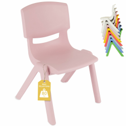 Bieco Kinderstuhl ab 1 jahr bis 80 kg belastbar stapelbar | drinnen draußen gartenstuhl kinder stuhl kinderzimmer klappstuhl ab 3 jahre ab 2 jahre stuhl kinder hocker plastik kindersessel kleinkind Rosa Angebot bei HelloDeals