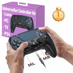 Ymir Wireless Luna Controller für Fire TV Stick,Gaming Controllers Alternative for Luna,PC Bluetooth Gamepad für Tablet Android Handy,ALPS Joysticks ohne Drift Turbo Gyro 1200mAh Akku Schwarz Mitternachtsblau-Schwarz Angebot bei HelloDeals