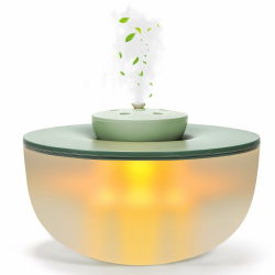 1,2L Mini Luftbefeuchter mit Beleuchtung, 20dB Leise 6-Speed Adjustable Cool Mist Humidifier, 300 ml/H Nebelvolumen mit Filterelement (Green) Gelb Angebot bei HelloDeals