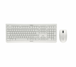 CHERRY DW 3000, kabelloses Tastatur- und Maus-Set, Deutsches Layout, QWERTZ Tastatur, batteriebetrieben, GS-Zulassung, flüsterleiser Tastenanschlag, Weiß-grau Angebot bei HelloDeals