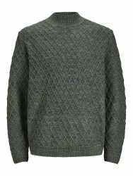 JACK & JONES Herren Jprccziggi Knit Mock Neck Ln Pullover S Green Gables Angebot bei HelloDeals