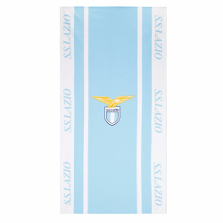 Only4fan S.r.l. SS Lazio Handtuch für Schwimmbad/Fitnessstudio, 70 x 140 cm, aus Mikrofaser, offizielles Produkt SS Lazio Vertikale Bänder Angebot bei HelloDeals