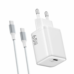 USB C Ladegerät 65W,PPS USB-C Netzteil mit C Ladekabel 2M Nylon geflochten,GaN Schnellladegerät für iPhone 17 Pro Max/16/15,MacBook Pro/Air,Galaxy S25 Ultra/S24/S23/S22/Note20,Tablet,Laptop,Weiß Angebot bei HelloDeals