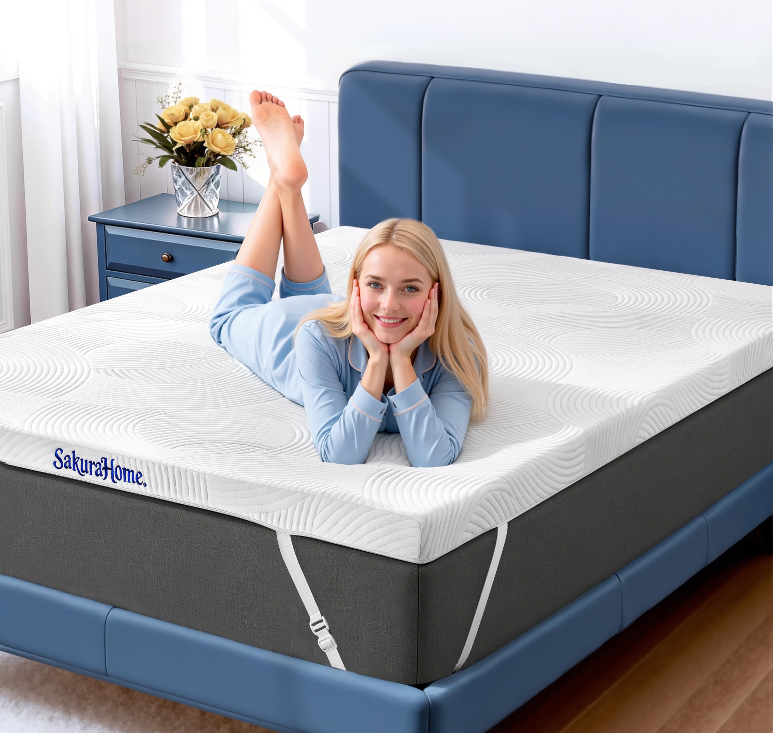 Matratzentopper 180x200cm - H3/H4 Gel Memory-Schaum Matratzen Topper, ca. 8cm Höhe, für Boxspringbett Schlafsofa,CertiPUR-US & Öko-Tex Zertifiziert 180x200 cm H3/H4 - 0 bis 120KG Angebot bei HelloDeals