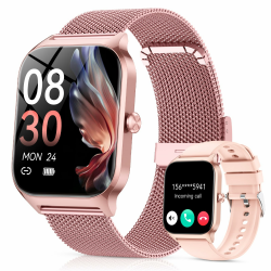CASCHO Smartwatch Damen mit Telefonfunktion, 1.85'' Smart Watch, 120+Sportmodi Fitnessuhr mit Herzfrequenz/SpO2/Schrittzähler/Schlafmonitor, IP68 Wasserdicht Fitness Tracker für iOS Android,Rosa Rose Gold Angebot bei HelloDeals