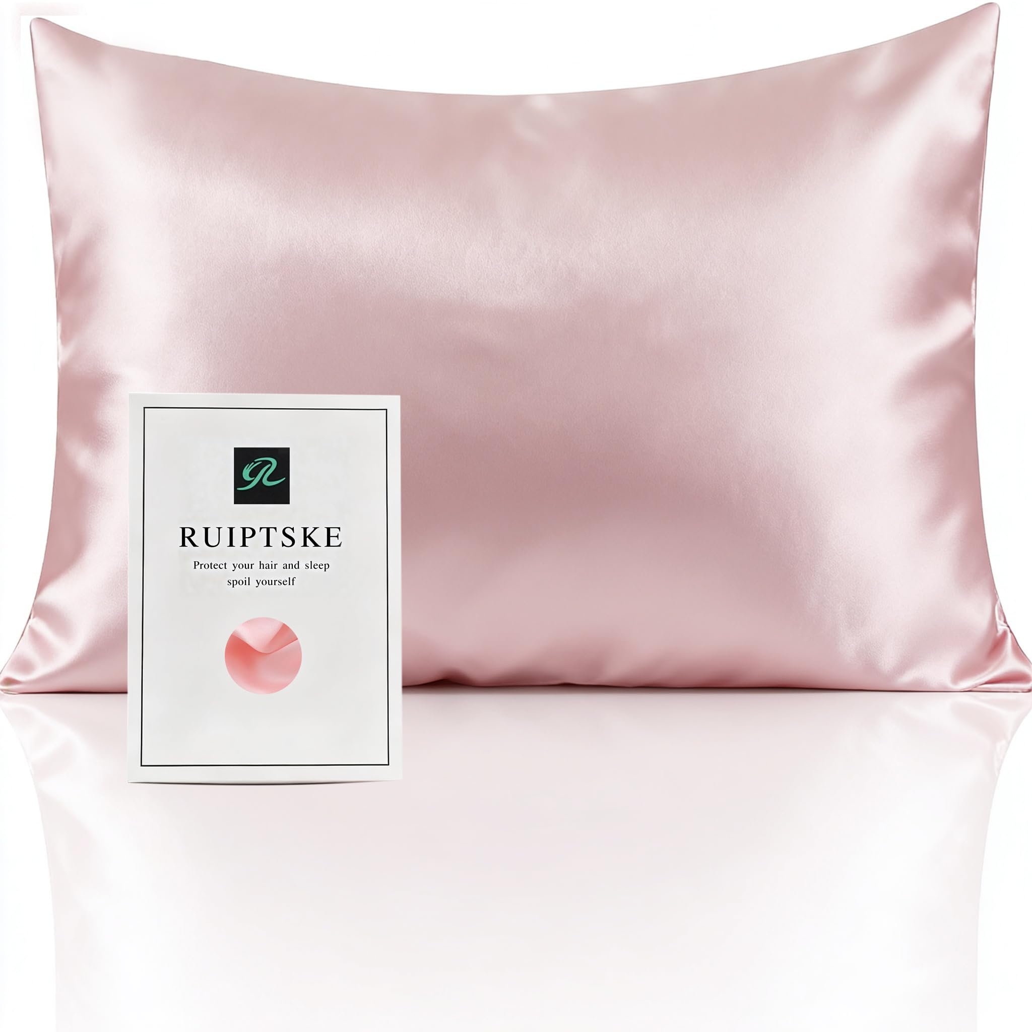 Kissenbezug aus Seide, 100 % Seide, 22 Momme, Öko-TEX®-zertifiziert, Vorteile für Haar und Haut, Anti-Aging, Anti-Staubmilben (Pink, 50 x 70 cm) Pink 50 x 70 cm Angebot bei HelloDeals