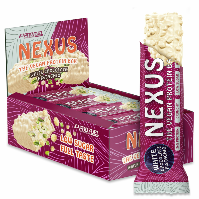 Protein Riegel Vegan WHITE CHOCOLATE PISTACHIO 12x NEXUS Protein Bar - unglaublich lecker & cremig - 26% Protein - nur 115 kcal - ohne Zucker-Zusatz - high Fiber - perfekt als Protein-Snack - 12x30g White Chocolate Pistachio 30 g (12er Pack) Angebot bei HelloDeals