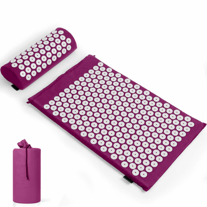 Akupressurmatte, Akupunktur matte, Akkupressmatte mit Kissen, Akkupressurmatte, Massagematte, Akupressure Set Purple, Akupressurmatte Rücken, Shiatsu matte, Fakirmatte,Lila L Pruple Angebot bei HelloDeals