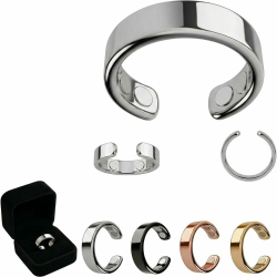 Neovolta VitalRing zum Abnehmen - Akkupressurring Damen mit Magneten für Schlafqualität und Hormonelle Balance, Natürlicher Begleiter in den Wechseljahren Silber Angebot bei HelloDeals