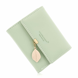 CALIYO Geldbeutel Damen aus Glattem und Weichem Synthetisches Leder Geldbörse klein Kurzformat Portemonnaie Farben mit vielen Fächern（Jadegrün） Angebot bei HelloDeals