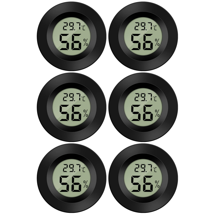 Mini Digital Hygrometer Thermometer Temperatur Luftfeuchtigkeitmessgerät für Innenraum Gewächshaus Wohnzimmer 6 Stücke Angebot bei HelloDeals