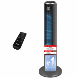 Levoit - Ventilator Leise - Turmventilator mit Kühlung - Tower Fan mit Fernbedienung - Oszillierender Säulenventilator mit Fortschrittlichem Schlafmodus - 5 Geschwindigkeiten 4 Modi 12Std Timer - Grau Höhe 92 cm Mattgrau Angebot bei HelloDeals