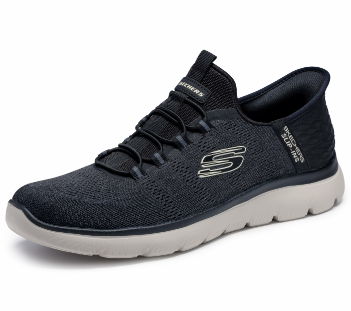 Skechers Herren Summits High Range Turnschuhe 44 EU Black Mesh W Angebot bei HelloDeals