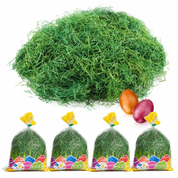 com-four® 240g Ostergras in grün für Osternester - Osterdeko zum Basteln - Holzwolle für Osterkörbe (ca. 240 Gramm) Angebot bei HelloDeals
