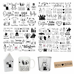 Rub On Sticker ca.A5 19x14cm-Spruch Deko zum Geburtstag, Keraflott, Hochzeit, Zuhause, Wischfolie für Möbel, Glas, Holz, Fotoalbum, DIY Deko, Aufkleberästhetik(4PCS) (OSTERN) Angebot bei HelloDeals