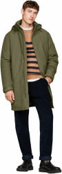 Tommy Hilfiger Herren Parka Tech Padded Parka mit Kapuze S Khaki (Army Green) Angebot bei HelloDeals