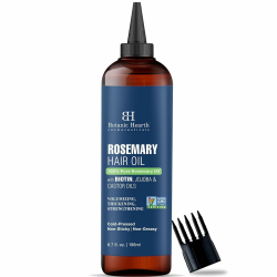 Botanic Hearth Rosmarin Haaröl – Haarwachstum & stärkende Pflege mit Biotin, Jojoba- & Rizinusöl, nährend & volumengebend, Non-GMO – 198 ml Rosmarin 189.94 g (1er Pack) Angebot bei HelloDeals