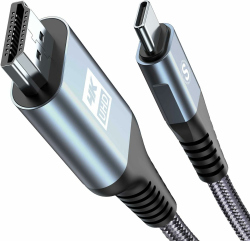 AviBrex USB C auf HDMI Kabel 4K 2M,USB Typ C zu HDMI 4K UHD Kabel Geflochten(Thunderbolt 5/4/3 Adapter Kompatibel) mit iPhone 17 16 15 Pro Max,Samsung S26 S25 zu S20,Surface,MacBook,iMac,iPad,Dell,HP 2M Grau Angebot bei HelloDeals