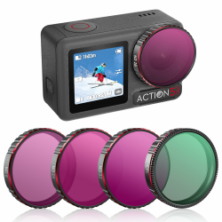 Action 5 Pro ND Filter Set für DJI Osmo Action5 Pro/Action 4/3, Tomat 4 Stück ND8, ND16, ND32, CPL Graufilter Set Zubehör, mehrfach beschichteter optischer HD Aluminiumrahmen Angebot bei HelloDeals