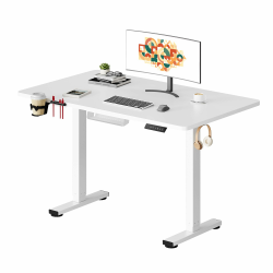 SANODESK Höhenverstellbarer Schreibtisch Elektrisch Schreibtisch Höhenverstellbar 110×54 cm mit 70 kg Tragkraft, Anti-Kollisions-Schutz & leisem Betrieb, inkl. Ablagebox und Kabelmanagement(Weiß) 110 x 54 cm Weiß Angebot bei HelloDeals