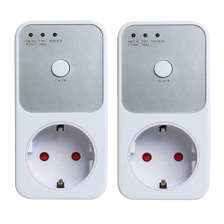Automatic Voltage Protection Socket steckdosenleiste überspannungsschutz Steckdosenadapter Sockel Switcher AC 220V Power Surge Safe Protector EU Stecker Sockel Kühlschrank Protect (2 PCS) Angebot bei HelloDeals