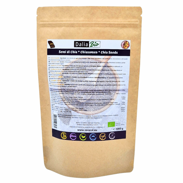 Dalia - Bio Chiasamen 1000g | Omega-3 & Ballaststoffe | Glutenfrei | Vegan | Superfood Premium-Qualität Angebot bei HelloDeals
