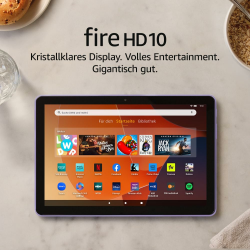 Zertifiziert und generalüberholt Fire HD 10-Tablet 2023, brillantes 10,1-Zoll-Full-HD-Display, Octa-Core-Prozessor, 3 GB RAM, bis zu 13 Stunden Akkulaufzeit, 32 GB, fliederfarben, mit Werbung 32 GB PURPLE Angebot bei HelloDeals