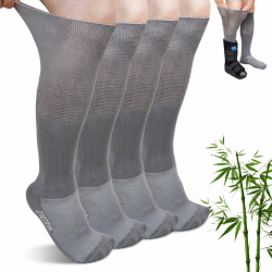 LOFIR Kniestrümpfe Diabetikersocken Herren Damen: Bambus Extra Weit Ohne Gummibund ohne Naht Socken für Diabetiker Senioren Krankenhaus Geschwollene Füße 2 Paar 39-42 39-42 Grau Angebot bei HelloDeals