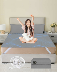 Erdungsbettlaken 200×200cm Erdungsmatte für Bett Erdungslaken Silberfase Erdungsblech mit 4.6m EU-Erdungsanschlusskabel Erdung Bettwäsche Grau Grau 200 x 200 cm Angebot bei HelloDeals