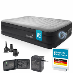 Skandika Doppel Luftmatratze Sveja Flex | aufblasbare Matratze, für 2 Personen, Luftbett selbstaufblasend mit Pumpe, 204 x 151 x 43 cm, 300 kg belastbar, Tragetasche | Luftmatratzen, Zelt, Camping 2 Personen Usb-pumpe Angebot bei HelloDeals