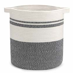 Faltbarer Wäschekorb, Wäschesammler - Wäschekörbe, Körbe geflochten, groß & XL, weiß, braun, Baumwollkorb -Aufbewahrungskorb groß (Grau, 55L) 55L Grau Angebot bei HelloDeals