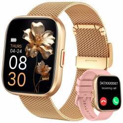 Smartwatch Damen mit Telefonfunktion, 1,85" Zoll Touchscreen Fitness Tracker, 120+ Sportmodi, IP68 Wasserdicht Smart Watch mit Herzfrequenz, Schlafmonitor, Schrittzähler für iOS Android (Roségold) Angebot bei HelloDeals