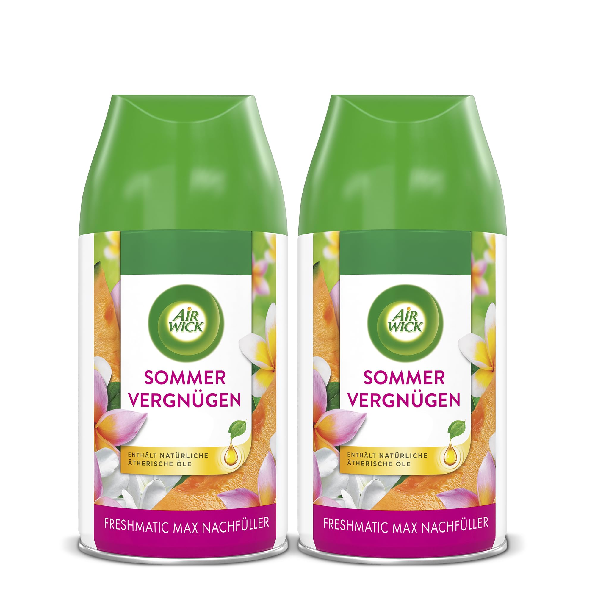 Air Wick Freshmatic Max Raumspray DUO – Nachfüller für den Air Wick Freshmatic Max – Duft: Sommervergnügen – 2 x 250 ml Nachfüller Raumduft und Lufterfrischer Sommervergnügen 477 g (1er Pack) Angebot bei HelloDeals