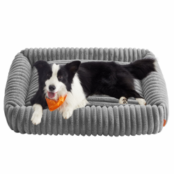 Feandrea Hundebett, großes orthopädisches Hundekörbchen, Hundekissen waschbar, Flauschige Hundematte, weiche Polsterung, 106 x 75 x 20 cm, Taubengrau PGW313GD01 XL (106 x 75 x 20 cm) Taubengrau Angebot bei HelloDeals