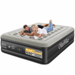 OlarHike Luftmatratze Selbstaufblasend, Luftbett 2 Personen, Gästebett Bett, Matratze 140x200, aufblasbare Luftmatratze für Camping, Zelt, Sofa und Heimgebrauch - 200 x 140 x 46 cm {46cm Standardhöhe} Schwarz 2 Personen Kompakt Angebot bei HelloDeals