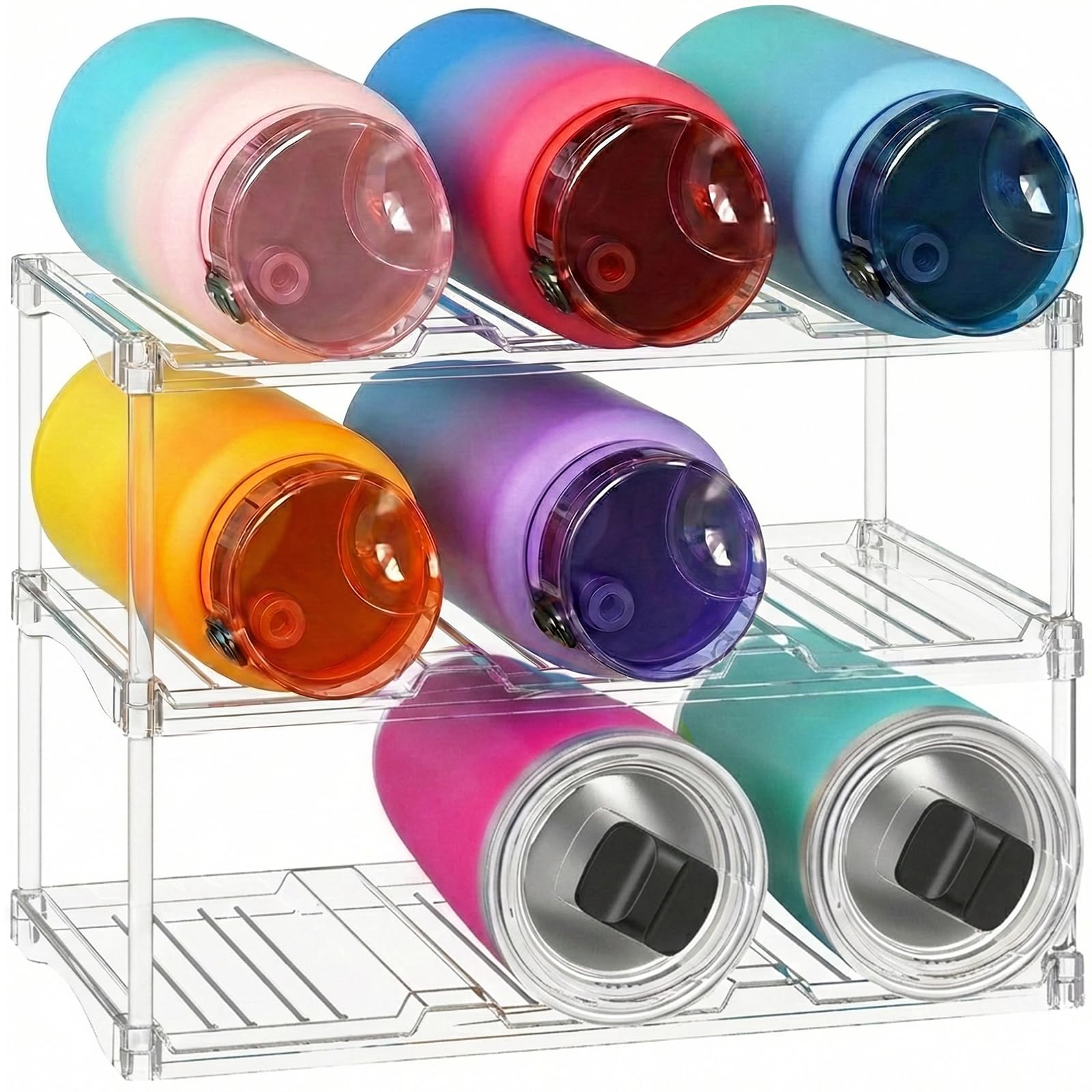 Lifewit Stapelbarer Flaschenorganizer aus Kunststoff für Zuhause, Tumbler- und Becherhalter, Transparenter Flaschenständer für Wein, für Arbeitsplatte und Schrank, 3-stufig, Platz für 9 Flaschen 3tier-9 Flaschen Angebot bei HelloDeals