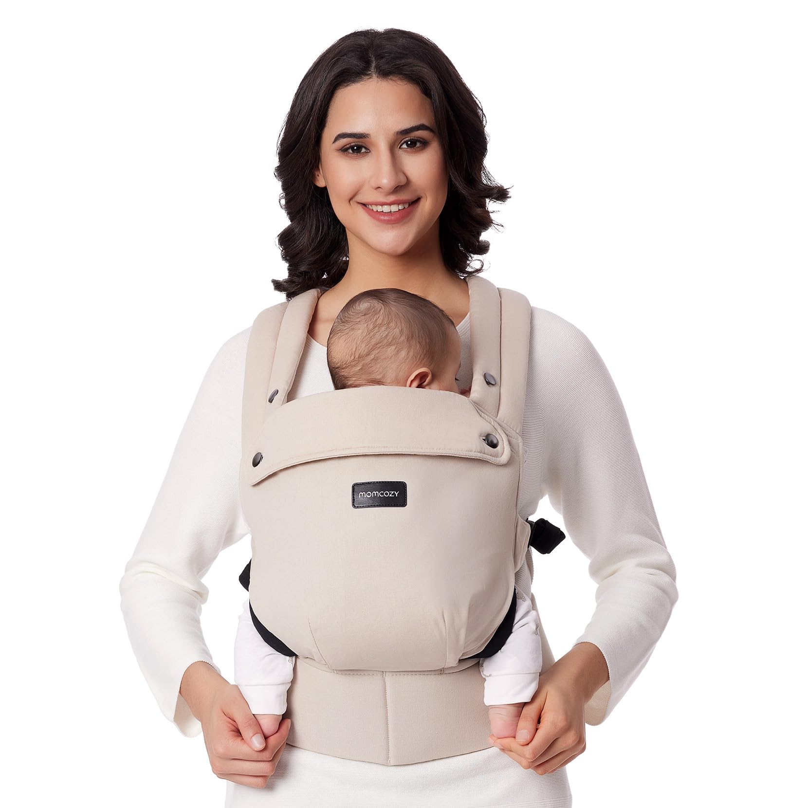 Momcozy Babytrage – Baby Carrier für Kleinkind (3-24 Monate) · Ohne Einsätze · Ergonomische M-Trage · X-Rücken · Leicht & Luftdurchlässig, Khaki Kakifarben Angebot bei HelloDeals