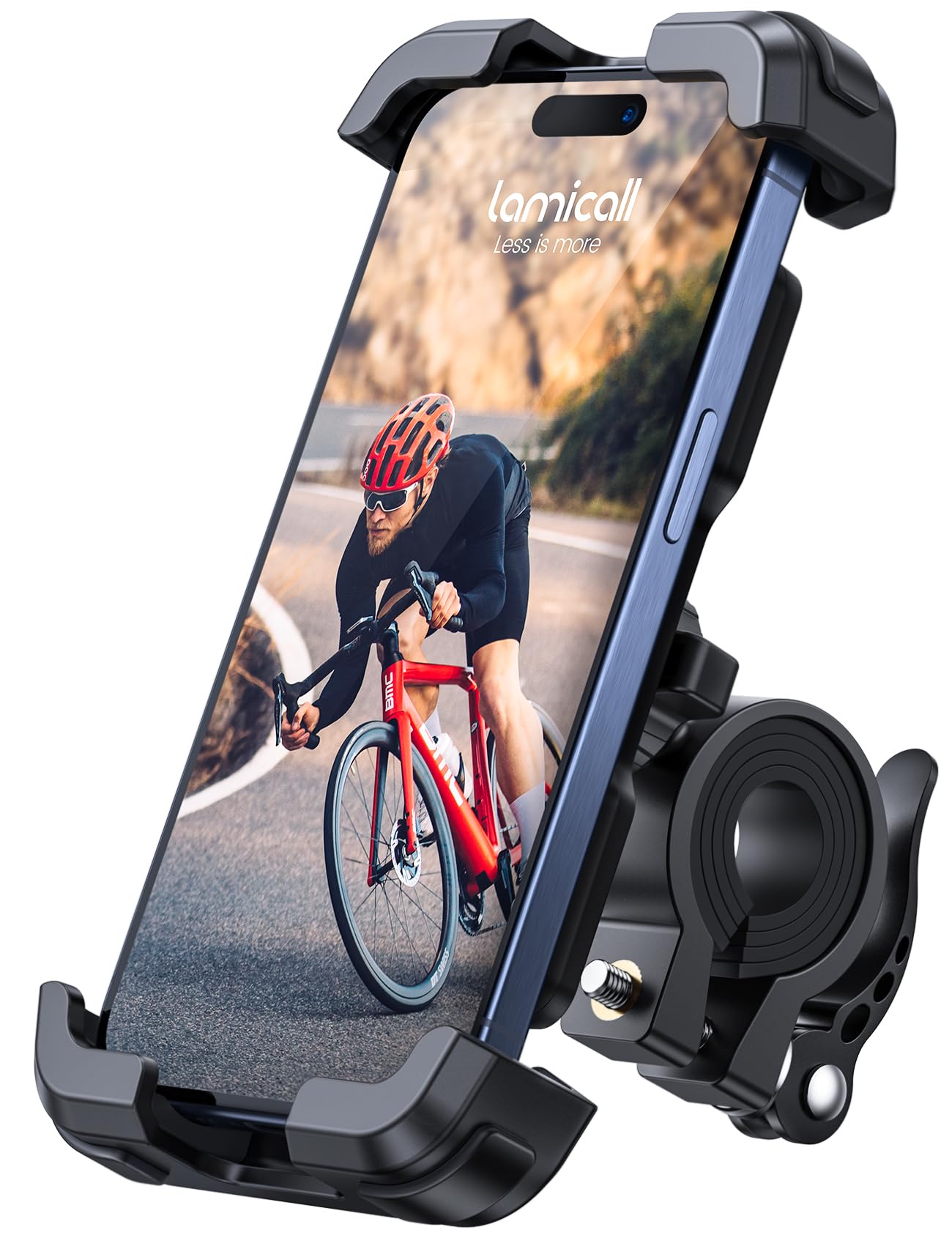 Lamicall Handyhalterung Fahrrad, Handyhalter Motorrad - 2026 Universal 360° Fahrrad Halter für iPhone 17 16 15 14 Pro Max Plus, Air, SE, 13 12 Pro Max Mini, 11, Xs Max, XR, Samsung S25 Smartphone Schwarz Angebot bei HelloDeals