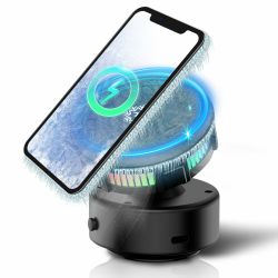 15W Wireless Charger Handyhalterung Auto–mit Halbleiter-Kühlung, Magnetisch mit Elektrischem Vakuum-Saugfuß, 360° Kugelgelenk, für iiPhone & Android, für Auto, Zuhause, Spiegel, Fitnessstudio X19 Angebot bei HelloDeals