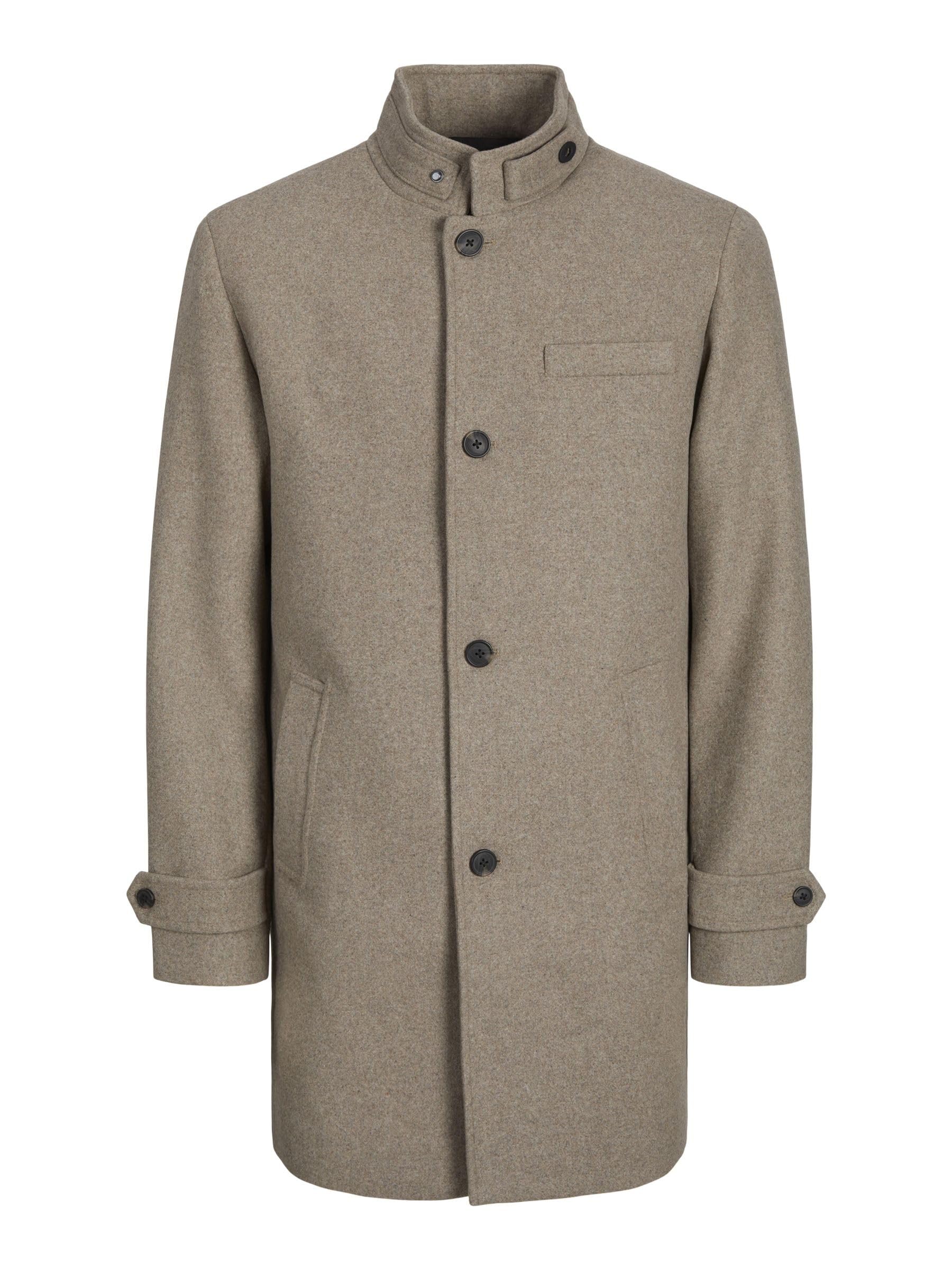 JACK & JONES Herren Jjemelton Wool Coat Sn Wollmantel (1er Pack) L Greige Angebot bei HelloDeals