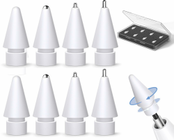 Inesore 8 Stück Spitze für Apple Pencil Pro, Hochempfindliche Ersatzspitzen Kompatibel mit Apple Pencil USB-C, 2. & 1. Generation, Kombinationsfeder 8 Stück 1-Gemischte Größen Angebot bei HelloDeals